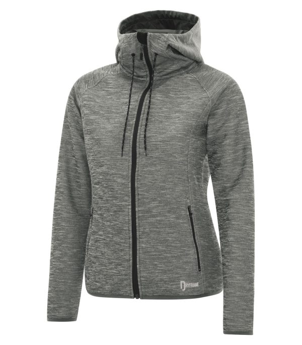 DRYFRAME® DRY TECH WATER RESISTANT FLEECE FULL ZIP HOODED LADIES' JACKET