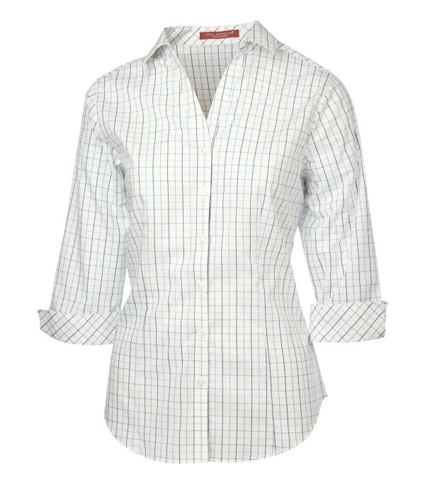 COAL HARBOUR® TATTERSALL CHECK WOVEN LADIES' SHIRT