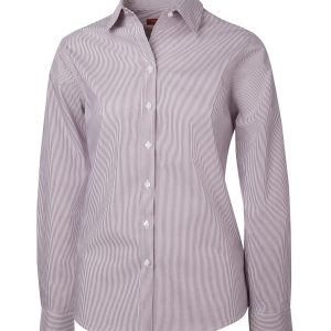 COAL HARBOUR® MINI STRIPE STRETCH WOVEN LADIES' SHIRT