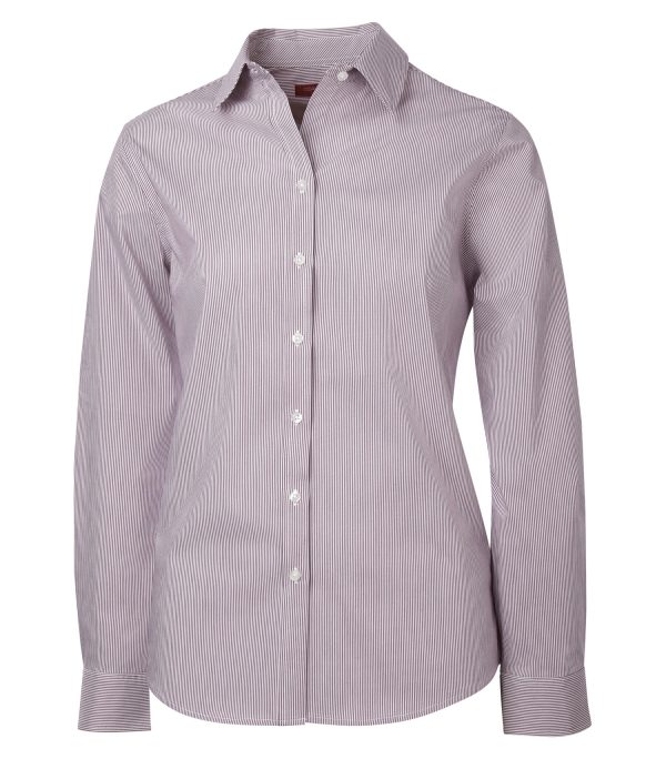 COAL HARBOUR® MINI STRIPE STRETCH WOVEN LADIES' SHIRT