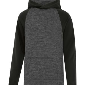 ATC™ DYNAMIC HEATHER FLEECE TWO TONE HOODED YOUTH SWEATSHIRT