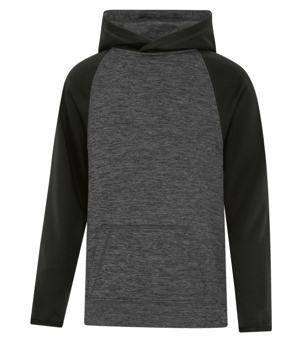 ATC™ DYNAMIC HEATHER FLEECE TWO TONE HOODED YOUTH SWEATSHIRT